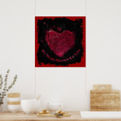Mijn hart behoort tot jullie Valentijnsdag Romanti Poster (Keuken)