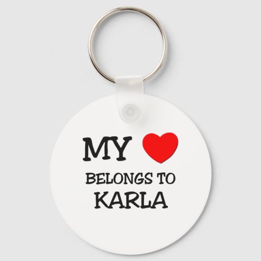 Mijn hart behoort tot KARLA Sleutelhanger (Voorkant)