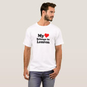 Mijn Hart behoort tot Lauren T-shirt (Voorkant volledig)
