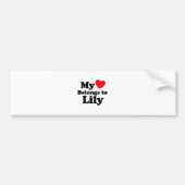 Mijn hart behoort tot Lily Bumpersticker (Voorkant)