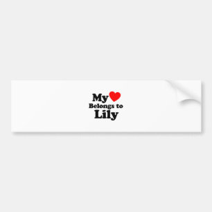 Mijn hart behoort tot Lily Bumpersticker