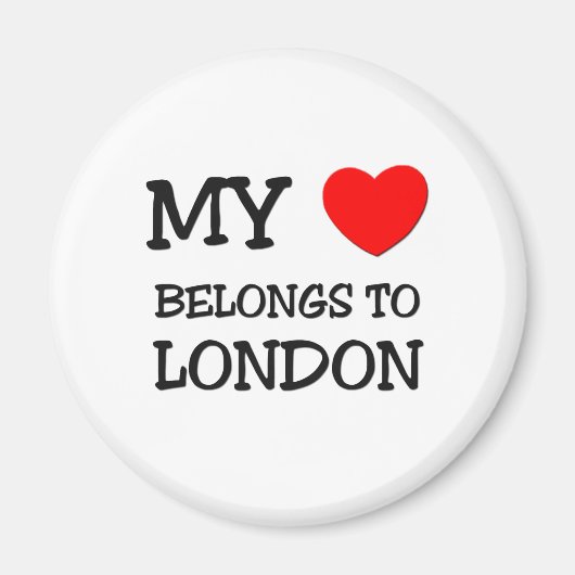Mijn hart behoort tot Londen Magneet (Voorkant)