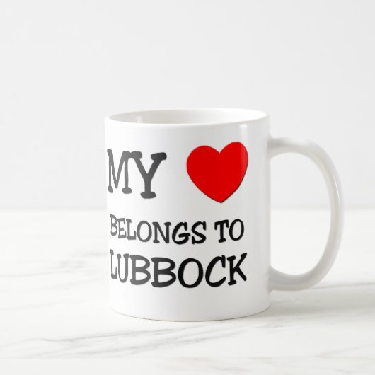 Mijn hart behoort tot LUBBOCK Koffiemok (Rechts)