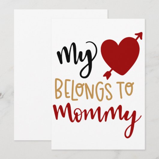 Mijn hart behoort tot mama kaarten (Voorkant / Achterkant)