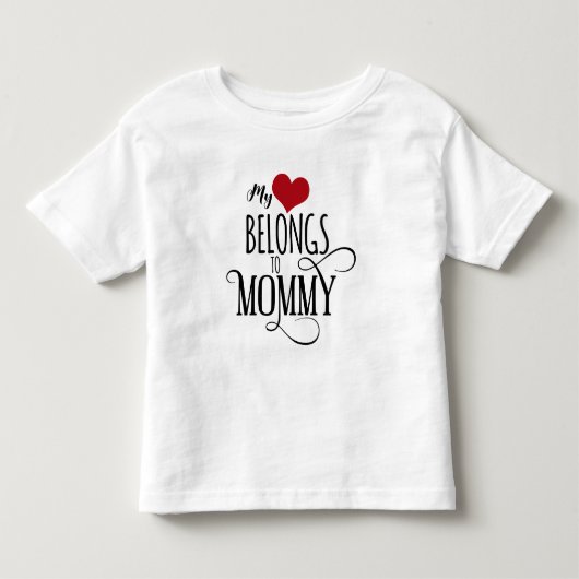 Mijn hart behoort tot mama kinder shirts (Voorkant)
