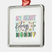 Mijn hart behoort tot mama metalen ornament (Links)