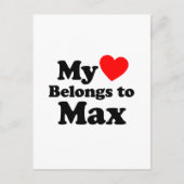 Mijn hart behoort tot Max Briefkaart (Voorkant)