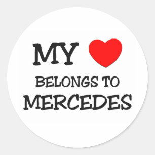 Mijn hart behoort tot MERCEDES Ronde Sticker