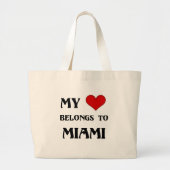 Mijn hart behoort tot Miami Grote Tote Bag (Voorkant)