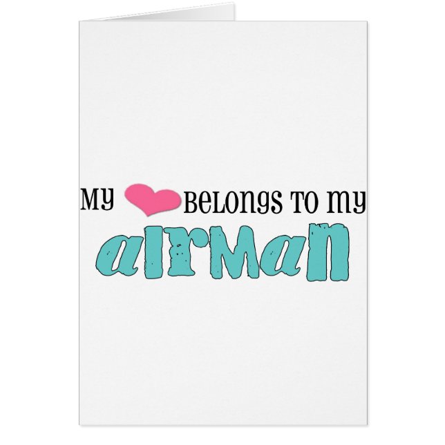 Mijn hart behoort tot mijn airmankaart (Voorkant)