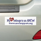 Mijn hart behoort tot mijn AMC Bumpersticker (Op auto)