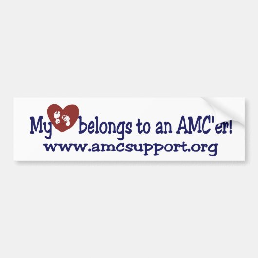 Mijn hart behoort tot mijn AMC Bumpersticker (Voorkant)