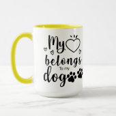 Mijn hart behoort tot mijn hond mok (Links)