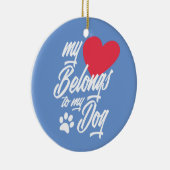 Mijn hart behoort tot mijn hond Valentijn | ORNAME Keramisch Ornament (Rechts)