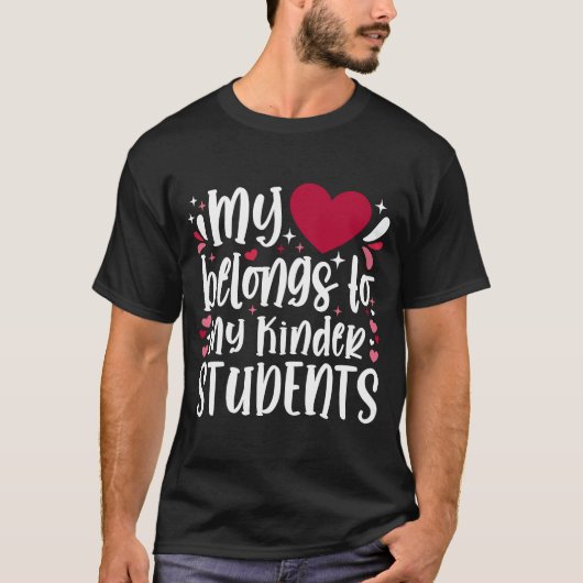 Mijn hart behoort tot mijn kinder-studenten Kinder T-shirt (Voorkant)