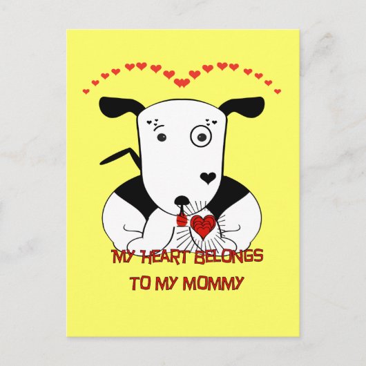 Mijn hart behoort tot mijn mama briefkaart (Voorkant)