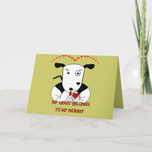 Mijn hart behoort tot mijn mama kaart (Voorkant)