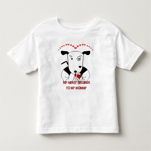 Mijn hart behoort tot mijn mama kinder shirts (Voorkant)