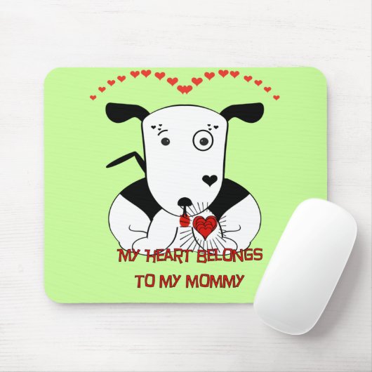 Mijn hart behoort tot mijn mama muismat (Met muis)