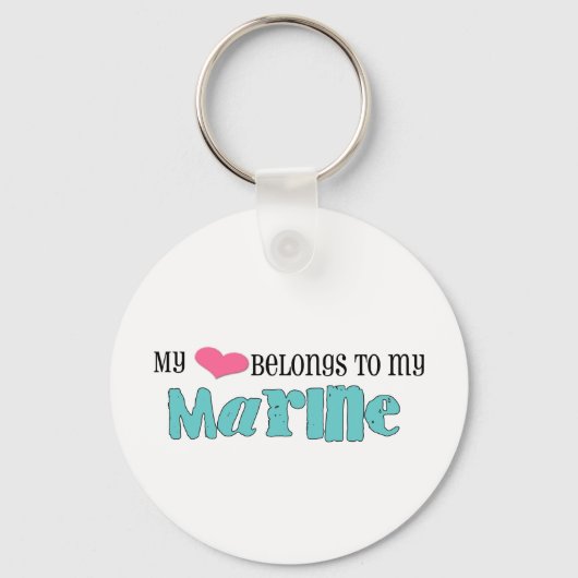 Mijn hart behoort tot mijn marine sleutelhanger (Voorkant)