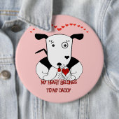 Mijn hart behoort tot mijn vader ronde button 6,0 cm (In situ)