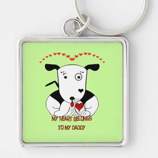 Mijn hart behoort tot mijn vader sleutelhanger (Voorkant)