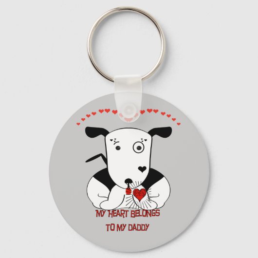Mijn hart behoort tot mijn vader sleutelhanger (Voorkant)
