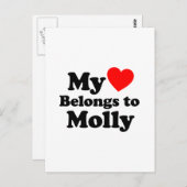 Mijn hart behoort tot Molly Briefkaart (Voorkant / Achterkant)