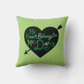 Mijn hart behoort tot Mr Darcy hartpijlkussen Kussen (Achterkant)