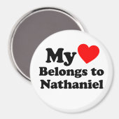 Mijn hart behoort tot Nathaniel Magneet (Voorkant / Achterkant)