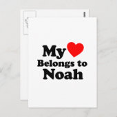 Mijn Hart behoort tot Noah Briefkaart (Voorkant / Achterkant)