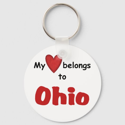 Mijn hart behoort tot Ohio Sleutelhanger (Voorkant)