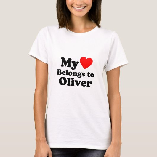 Mijn hart behoort tot Oliver T-shirt (Voorkant)
