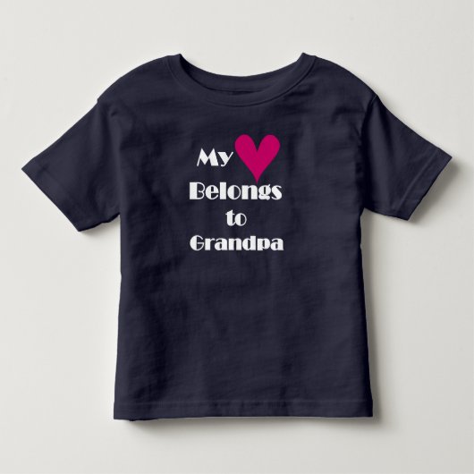 Mijn hart behoort tot opa kinder shirts (Voorkant)