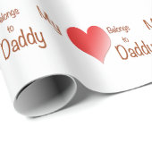 Mijn hart behoort tot papa cadeaupapier (Rol Hoek)