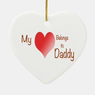 Mijn hart behoort tot papa keramisch ornament