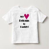 Mijn hart behoort tot papa kinder shirts (Voorkant)