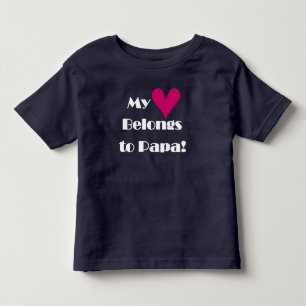 Mijn hart behoort tot Papa Kinder Shirts