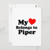 Mijn hart behoort tot Piper Briefkaart (Voorkant / Achterkant)