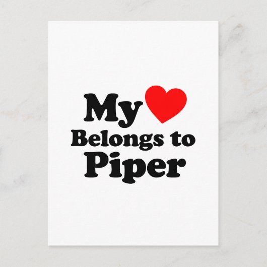 Mijn hart behoort tot Piper Briefkaart (Voorkant)