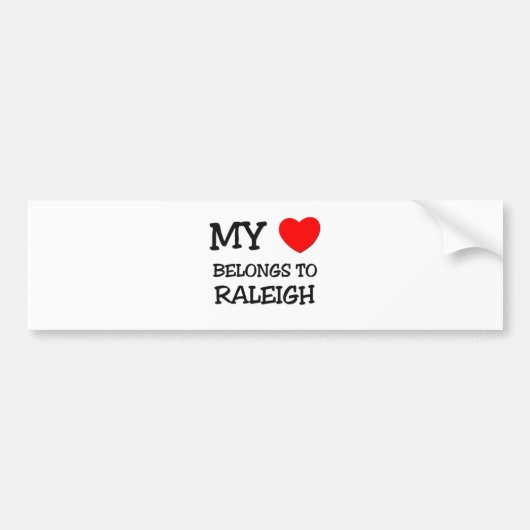 Mijn hart behoort tot RALEIGH Bumpersticker (Voorkant)