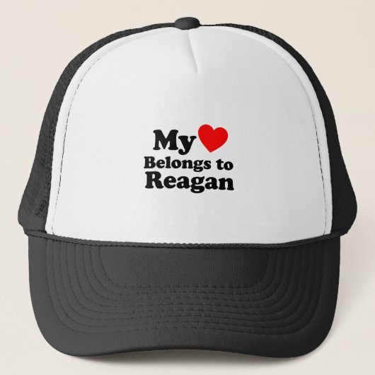 Mijn hart behoort tot Reagan Trucker Pet (Voorkant)