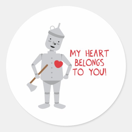 Mijn hart behoort tot ronde sticker (Voorkant)