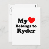 Mijn hart behoort tot Ryder Briefkaart (Voorkant / Achterkant)
