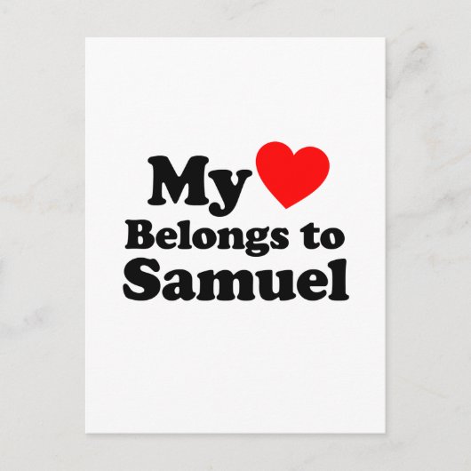 Mijn hart behoort tot Samuel Briefkaart (Voorkant)