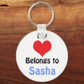 Mijn hart behoort tot Sasha Sleutelhanger (Voorkant)