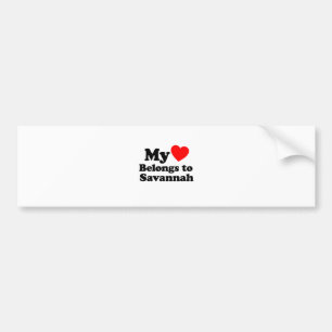Mijn hart behoort tot Savannah Bumpersticker