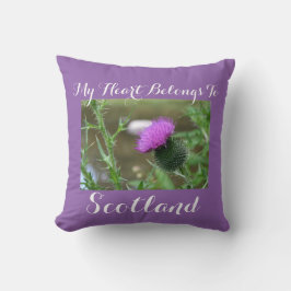 "Mijn hart behoort tot Schotland" Thistle Pillow Kussen