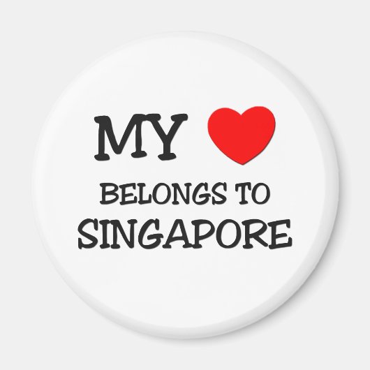Mijn hart behoort tot SINGAPORE Magneet (Voorkant)