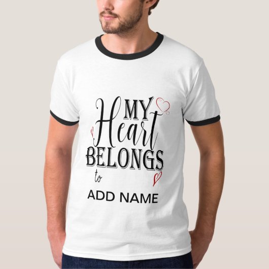 mijn hart behoort tot t-shirt (Voorkant)